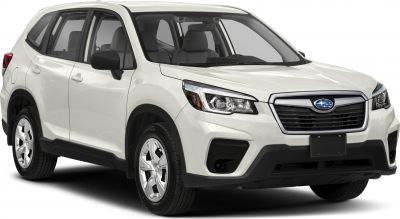 Front side view of a modern SUV with prominent headlights and grille.