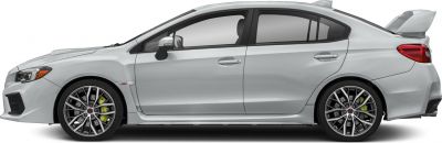 Side profile showcasing large rear spoiler and multi-spoke wheels