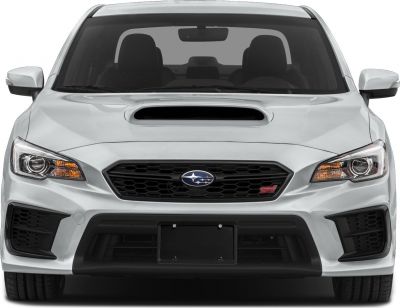 Front view with hood scoop and hexagonal grille