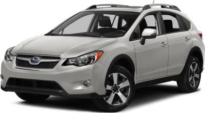 Front three-quarter view of white crossover with roof rails and alloy wheels