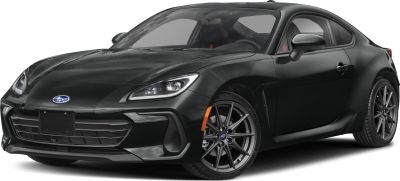 Sporty black coupe with LED headlights and alloy wheels