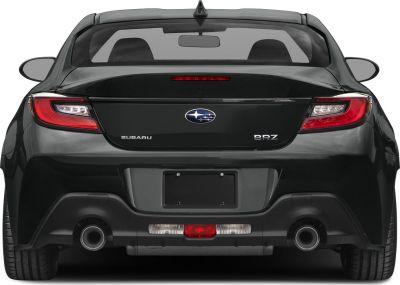 Rear view with dual exhaust system and LED taillights