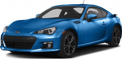 Sporty coupe front side view with aerodynamic shape, sleek headlights, and alloy wheels