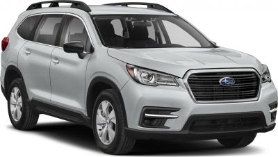 Front side view of mid-size SUV with roof rails and sleek headlights