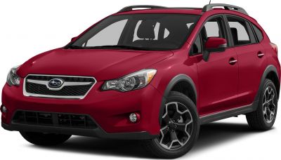 Front side view of crossover SUV with roof rails and alloy wheels