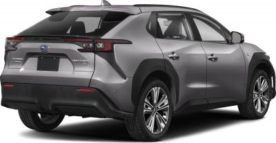 Rear and side view of an electric SUV with modern taillights and alloy wheels