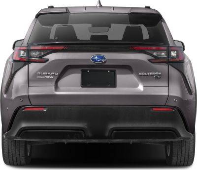 Rear view of modern electric SUV with AWD badge and distinct taillights