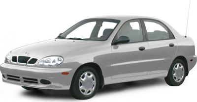 Compact four-door sedan front side view