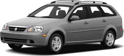 Front side view of wagon with roof rails