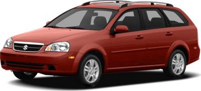 Compact wagon with roof rails and alloy wheels
