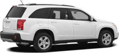 White SUV rear side view with alloy wheels and rear lights