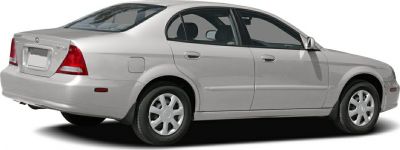 Rear side profile of mid-size sedan with taillights and clean body lines