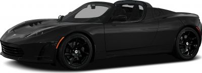 Black electric sports coupe with aerodynamic body and removable roof