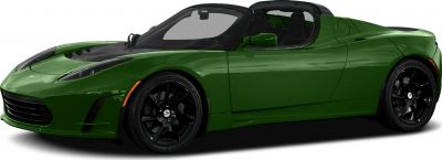 Green electric convertible sports car with aerodynamic design and black wheels