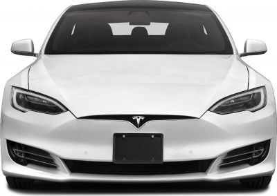 Front view with sleek headlights and refined bumper