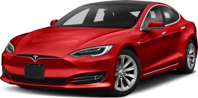 Front angled view with sharp LED headlights and aerodynamic body lines