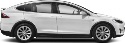 Side profile of aerodynamic electric SUV with alloy wheels