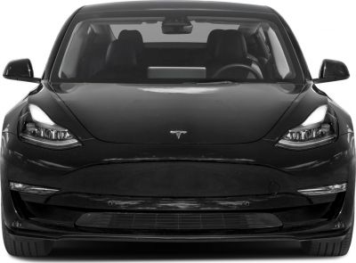 Front view with sleek headlights and aerodynamic bumper design
