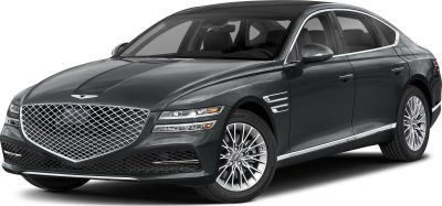 Front and side view with chrome mesh grille and layered LED headlights