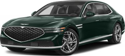 Large mesh front grille and sleek LED headlights with side profile view