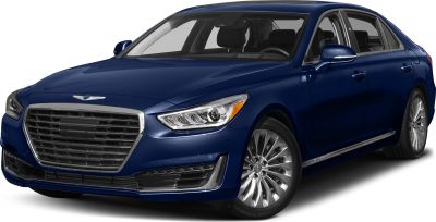 Chrome grille and multi-spoke alloy wheels on luxury sedan front-side.