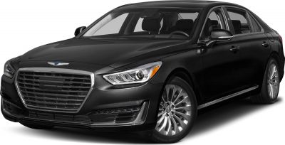 Front grille and headlight close-up of a luxury sedan.