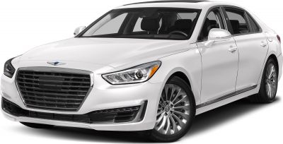 Front angled view showing bold grille, LED headlights, and alloy wheels