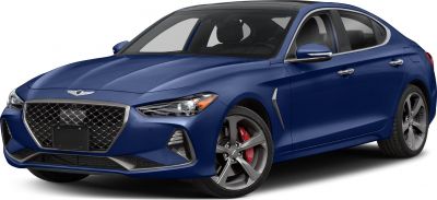 Distinctive front grille and alloy wheels with red brake calipers