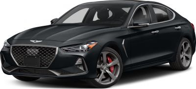 Front grille and alloy wheels with red brake calipers