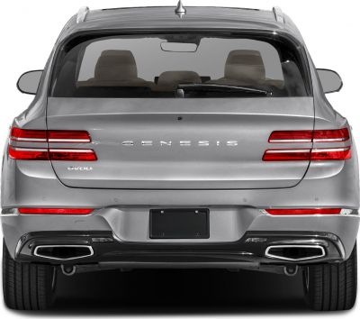 Rear view with horizontal LED taillights and dual exhaust outlets