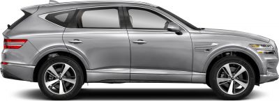 Side profile of a silver SUV with LED headlights and alloy wheels