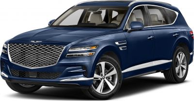 Distinctive front grille, LED headlights, alloy wheels of luxury SUV