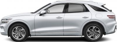 Side profile with distinctive alloy wheels and aerodynamic SUV body