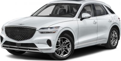 Intricate mesh front grille with split LED headlights of a modern SUV