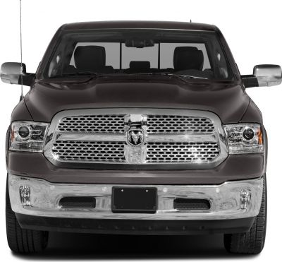 Front view with chrome grille and dual headlights