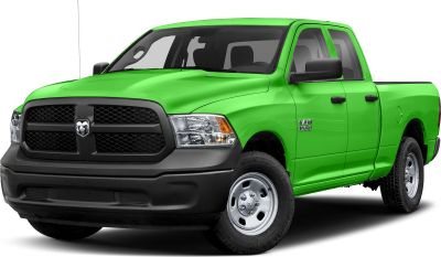 Front-side view with blacked-out grill and steel wheels