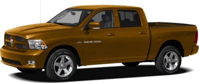 Side view of gold crew cab pickup with four doors and chrome wheels