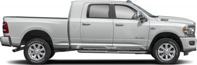 side profile of extended cab pickup truck with alloy wheels