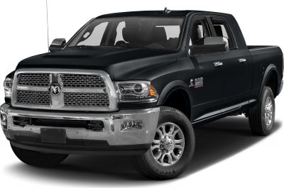Front-side view of heavy-duty pickup with chrome grille and alloy wheels