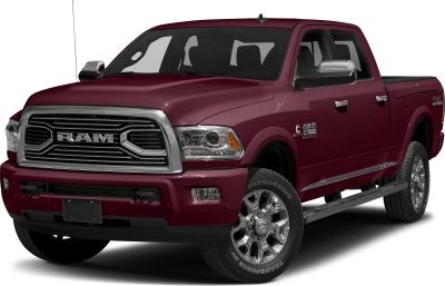 Front and side view of a facelifted heavy-duty crew cab pickup truck.