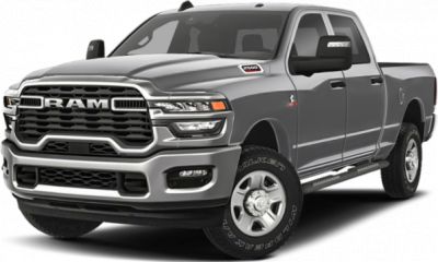 Bold front grille and muscular hood with heavy-duty pickup design.
