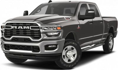 Bold grille and rugged front side view of a heavy-duty pickup truck.