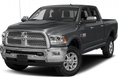Front view of pickup truck with chrome grille and alloy wheels