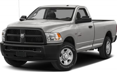Pickup truck with black front grille and single-door regular cab