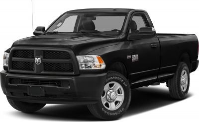 Front and side view of a pickup with bold grille and rugged design