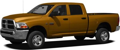 Crew cab heavy duty pickup with extended bed and dual rear wheels