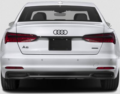 Rear view of a luxury sedan with distinctive taillights and sleek design.