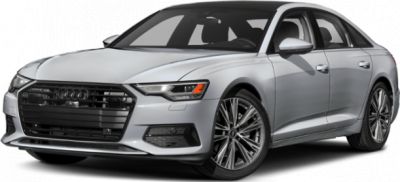 Front and side view of silver luxury sedan highlighting grille and wheels