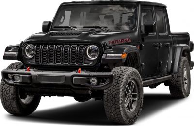 Rugged off-road pickup with aggressive tires and Mojave badge