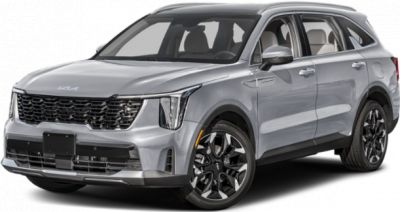 Front and side view of SUV with LED headlights and alloy wheels